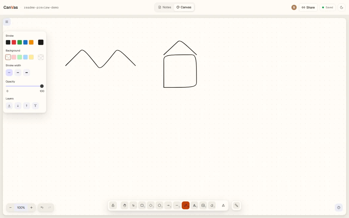 Realtime freehand canvas