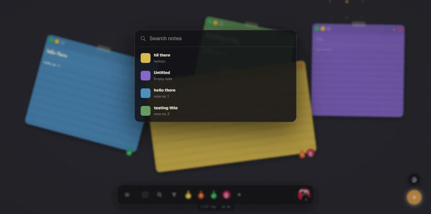 Full-screen note view